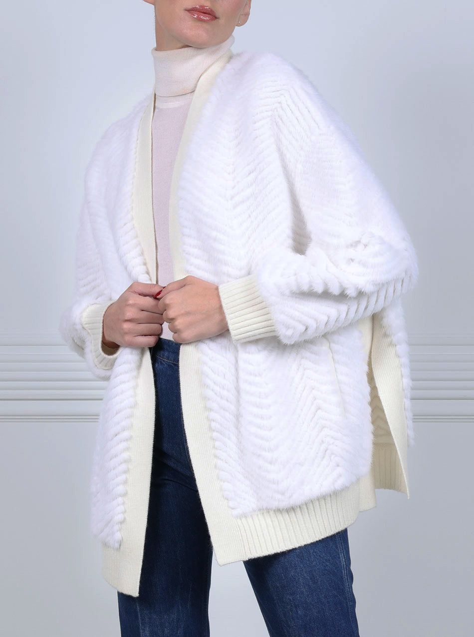 The Ayla Mink Fur on Knit Jacket