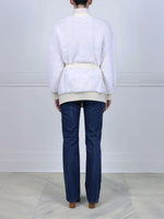The Ayla Mink Fur on Knit Belted Cardigan Jacket