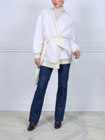The Ayla Mink Fur on Knit Belted Cardigan Jacket