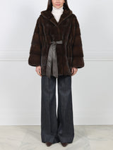 The Zippy Horizontal Mink Fur  Coat
