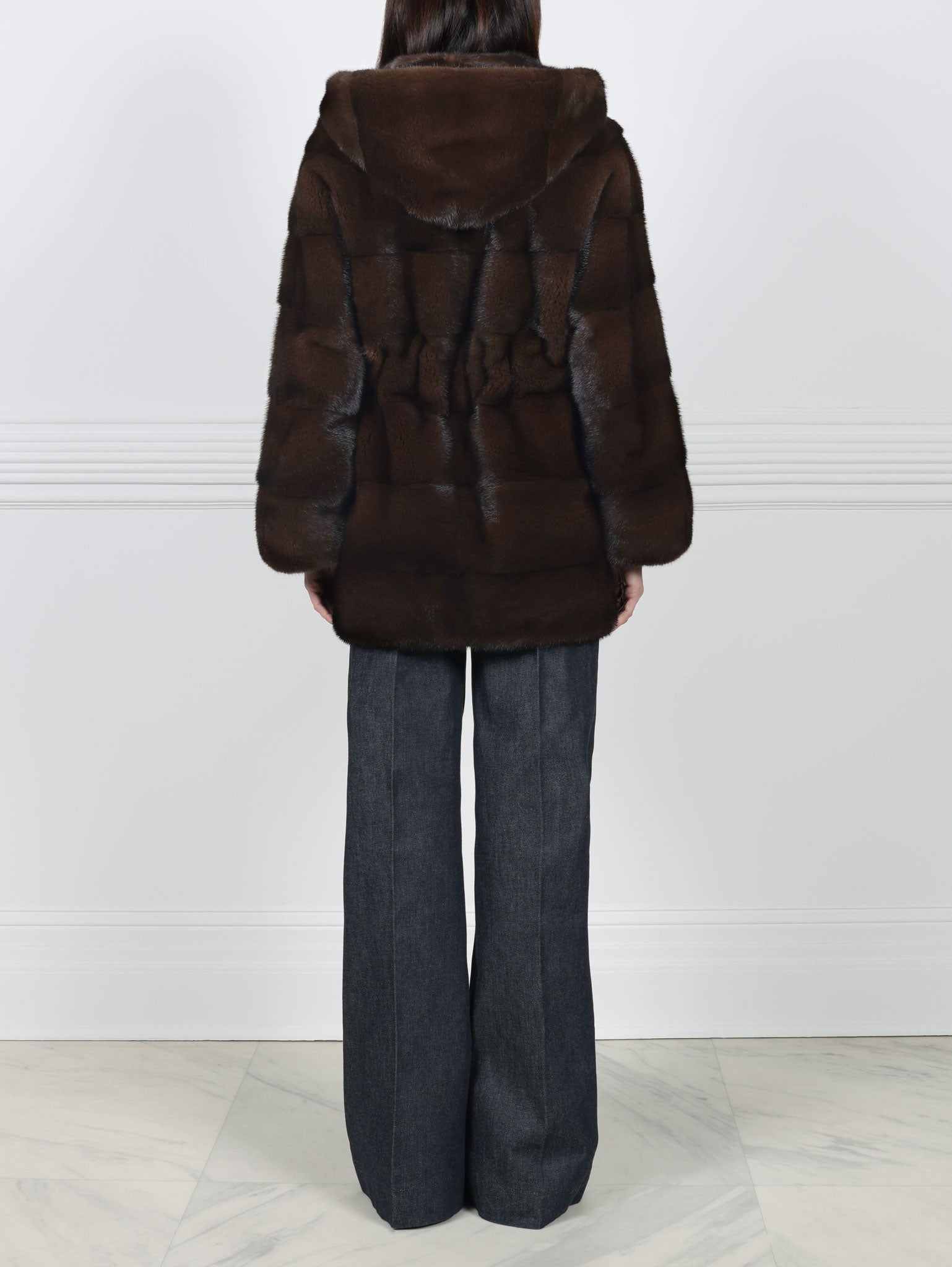 The Zippy Horizontal Mink Fur  Coat