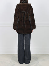 The Zippy Horizontal Mink Fur  Coat