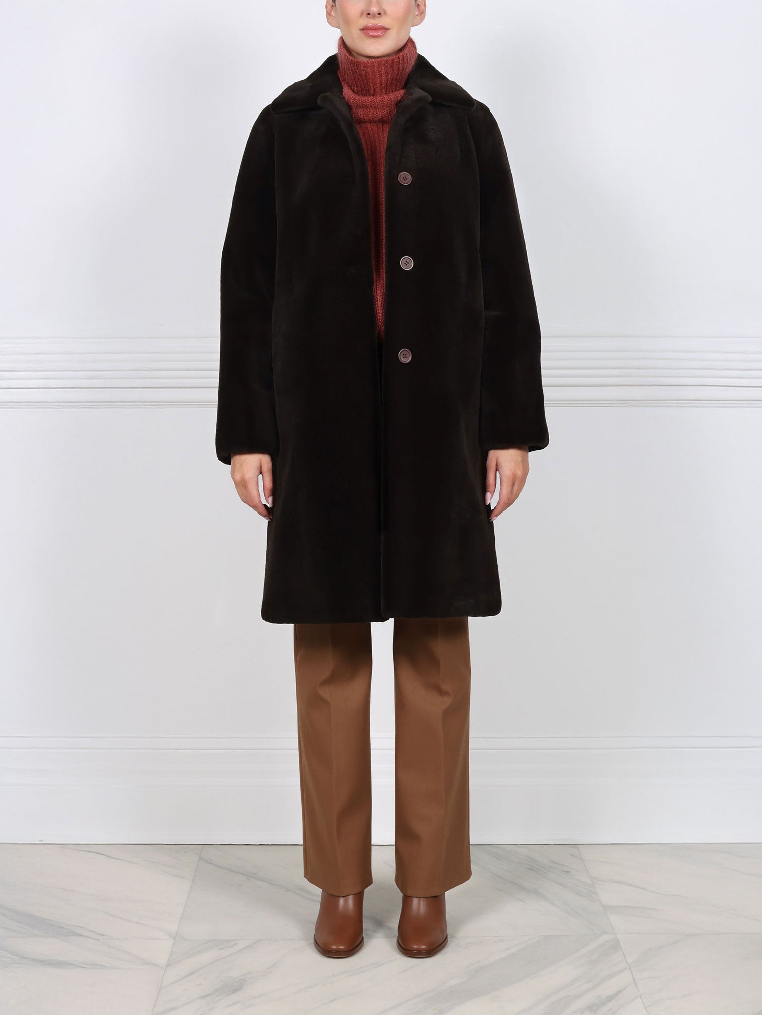 The April Sheared Mink Fur Storm Coat