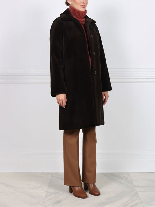 The April Sheared Mink Fur Reversible Storm Coat