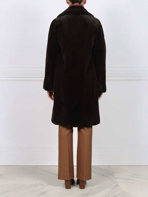 The April Sheared Mink Fur Reversible Storm Coat