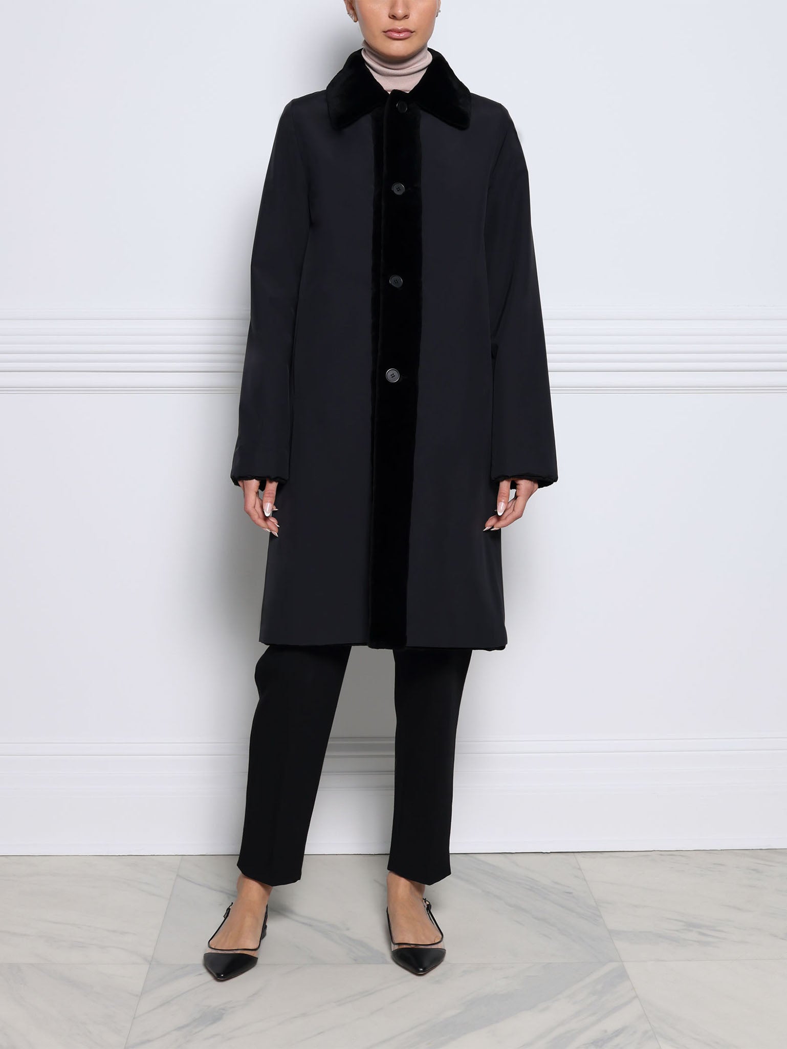 The April Sheared Mink Fur Storm Coat