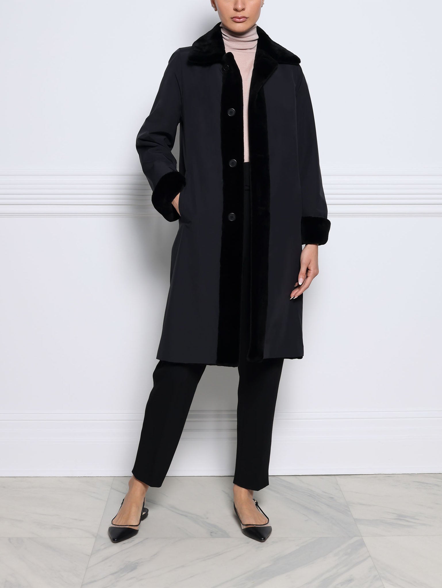 The April Sheared Mink Fur Storm Coat