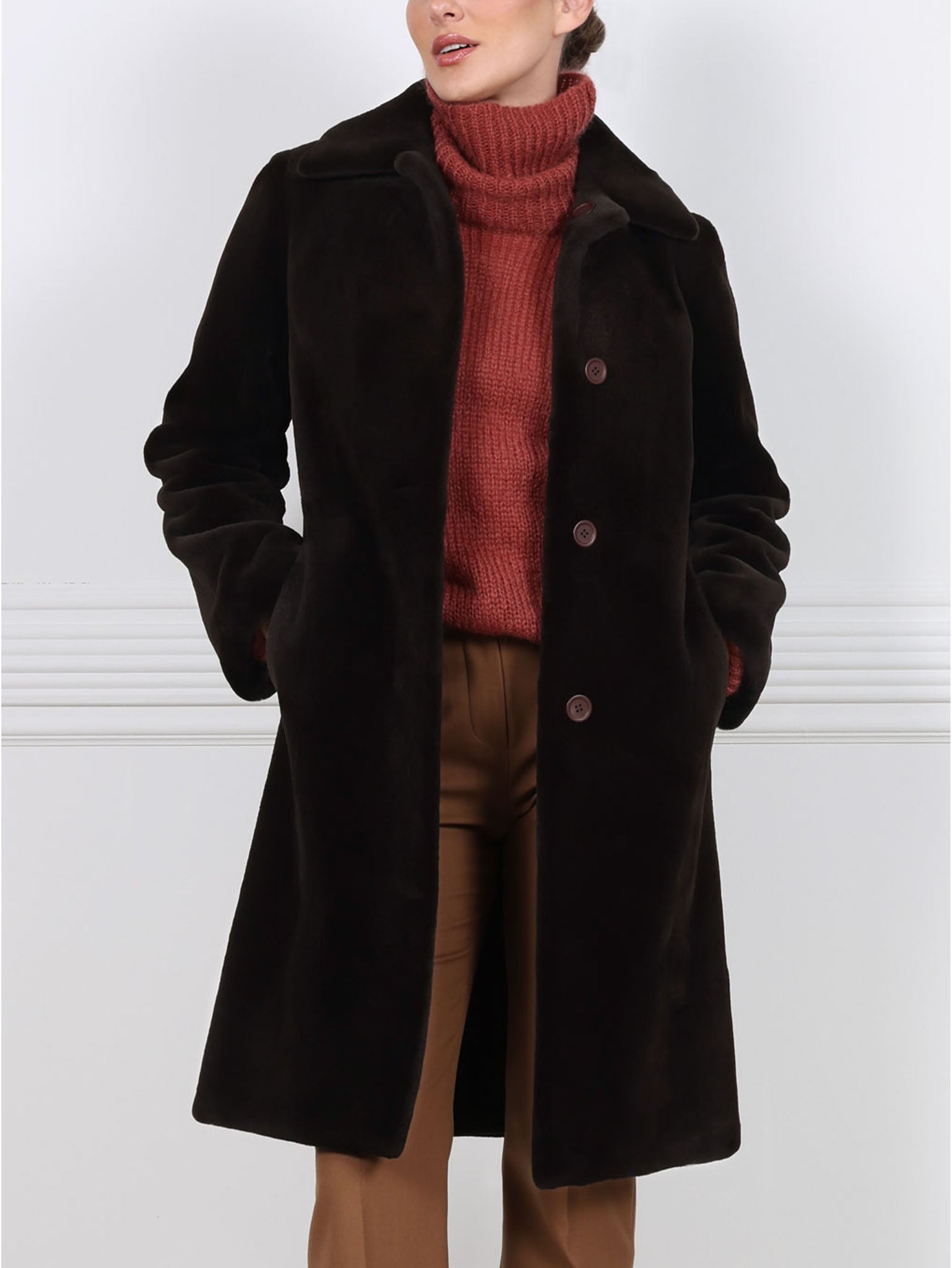 The April Sheared Mink Fur Storm Coat