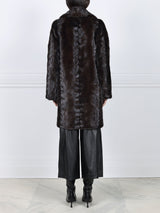 The Fen Upcycled Mink Coat in Black