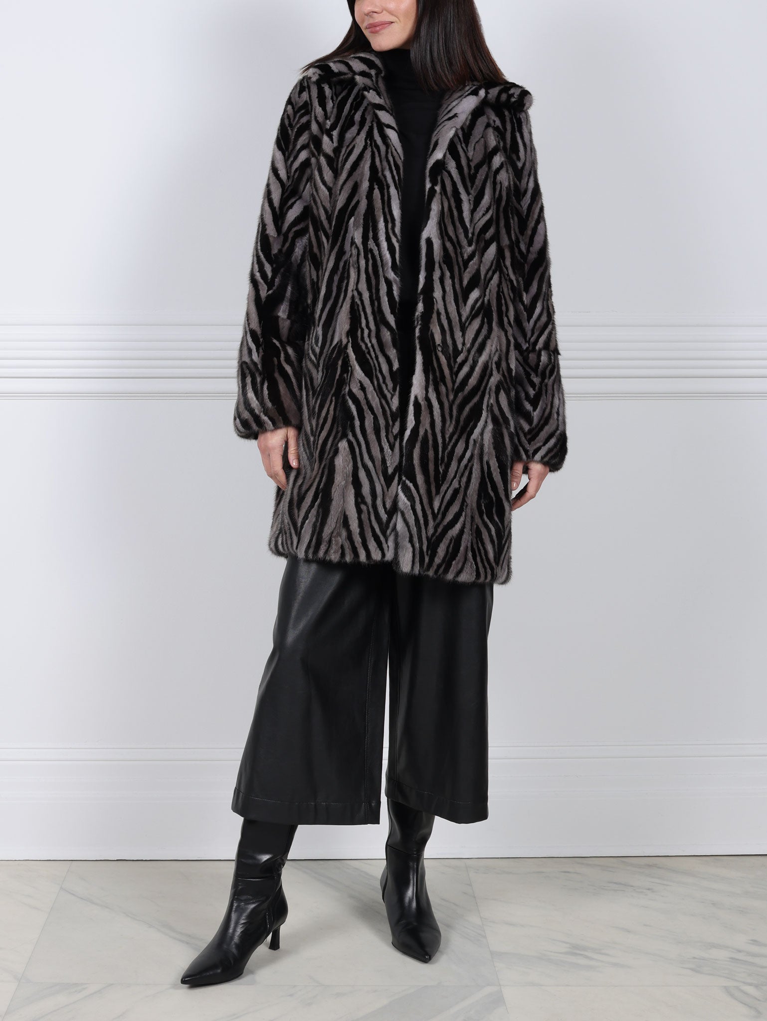 The Chevron Fen Upcycled Mink Coat