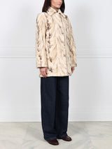 Upcycled Mink Fur Short Coat in Ivory