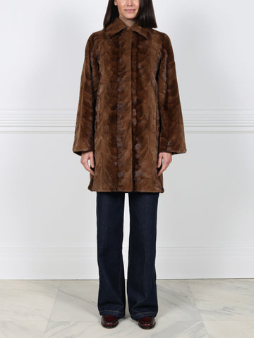 Upcycled Mink Fur Coat in Lunaraine
