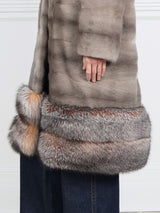 Mink Coat with Crystal Fox Peplum