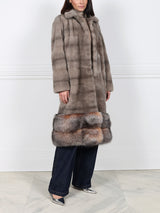 Mink Coat with Crystal Fox Peplum