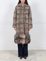 Mink Coat with Crystal Fox Peplum
