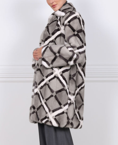 The Victoria Intarsia Mink Fur Coat