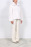 Horizontal Mink Fur Jacket in White