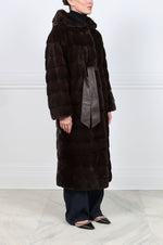 The Zippy Horizontal Mink Fur  Coat