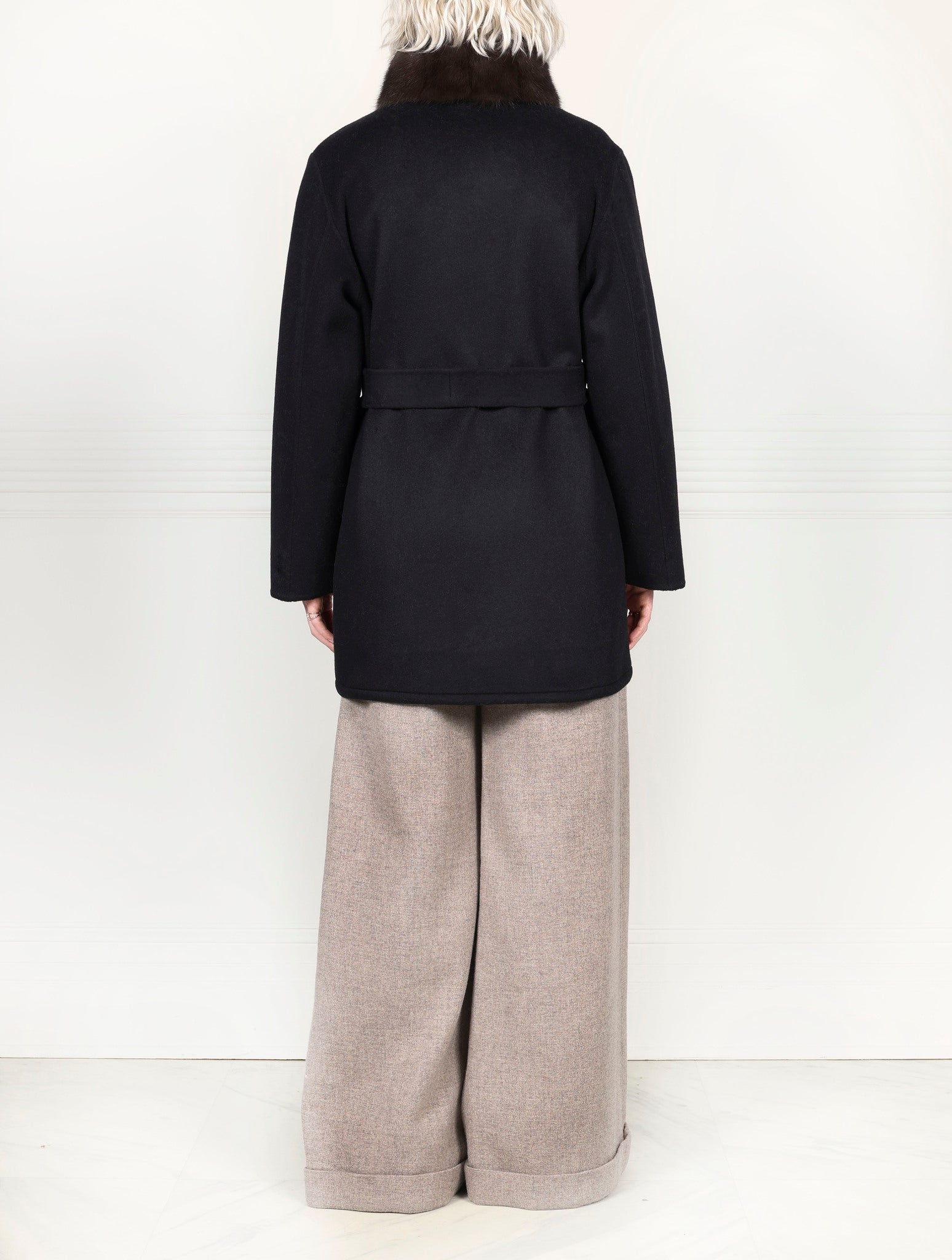 The Livia Cashmere Jacket with Sable Trim