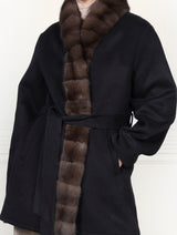 The Livia Cashmere Jacket with Sable Trim