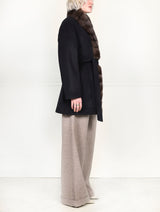 The Livia Cashmere Jacket with Sable Trim