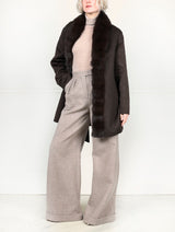 The Livia Cashmere Jacket with Sable Trim