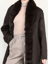 The Livia Cashmere Jacket with Sable Trim
