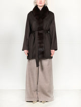 The Livia Cashmere Jacket with Sable Trim