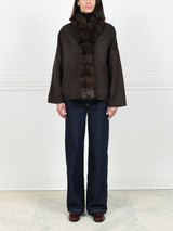 Double Face Cashmere Jacket with Russian Sable Tuxedo