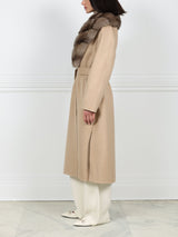 Double Face Cashmere coat with Sable Collar