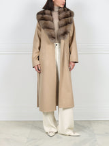 Double Face Cashmere coat with Sable Collar