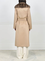 Double Face Cashmere coat with Sable Collar