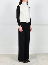 The Izzy White Cashmere Crew Neck Coat