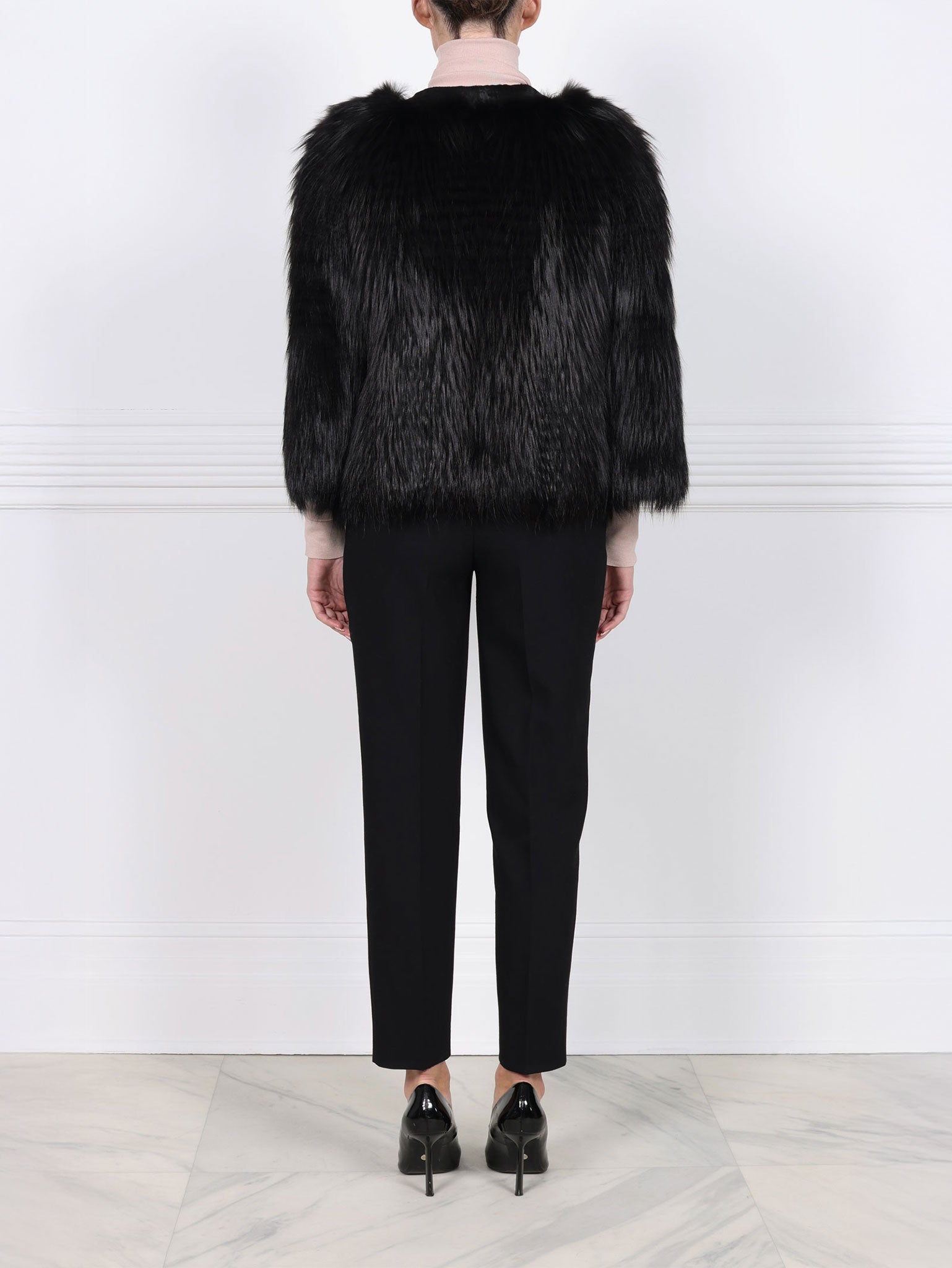 Stripped Fur Jacket