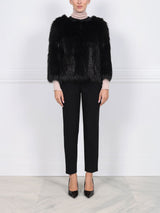 Stripped Fur Jacket