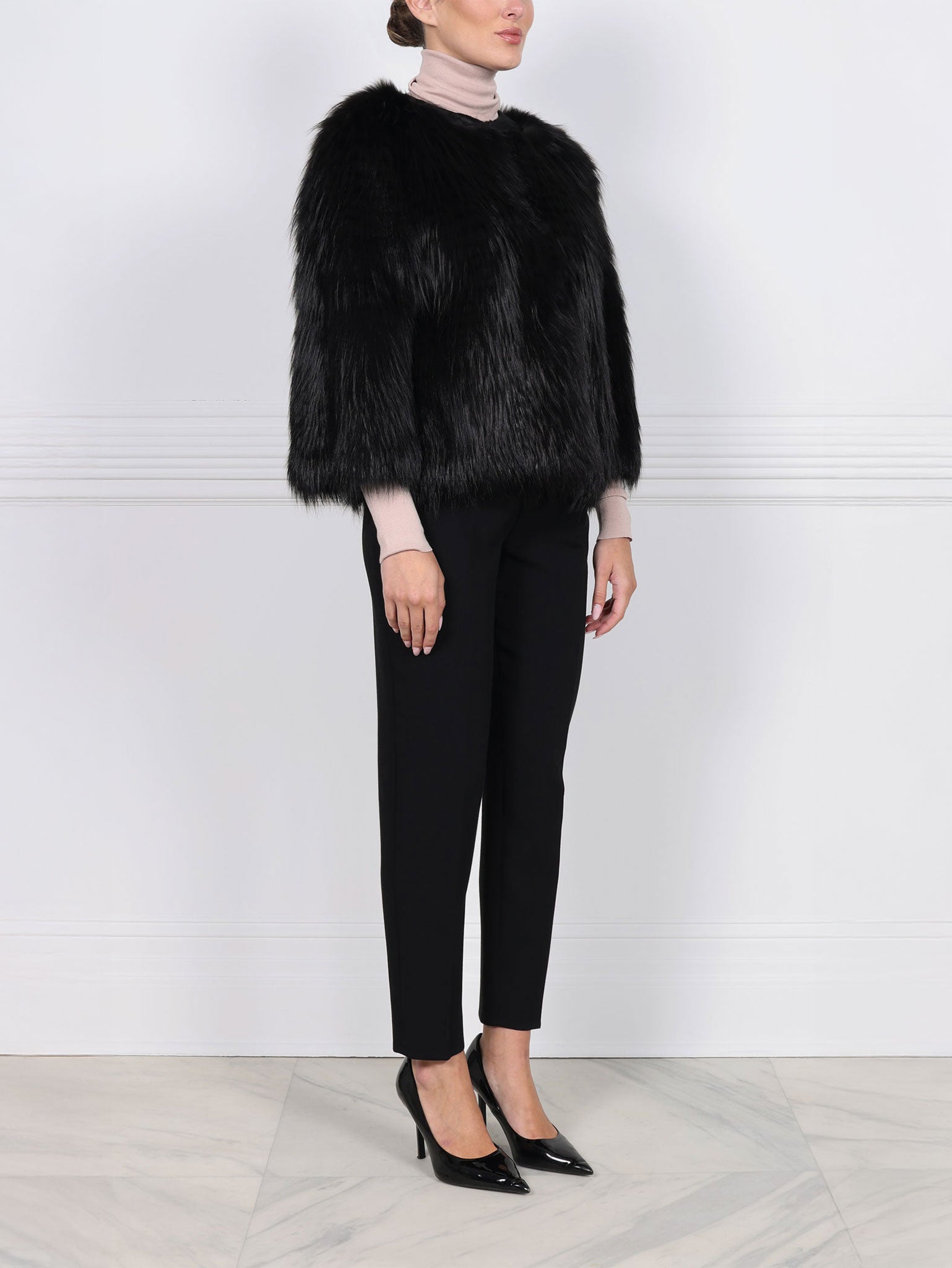 Stripped Fur Jacket