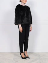 Stripped Fur Jacket