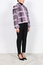 The Mini Lodge Mink Fur & Suede Jacket in Lavender