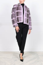 The Mini Lodge Mink Fur & Suede Jacket in Lavender