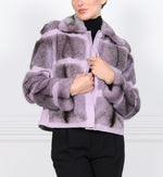 The Mini Lodge Mink Fur & Suede Jacket in Lavender