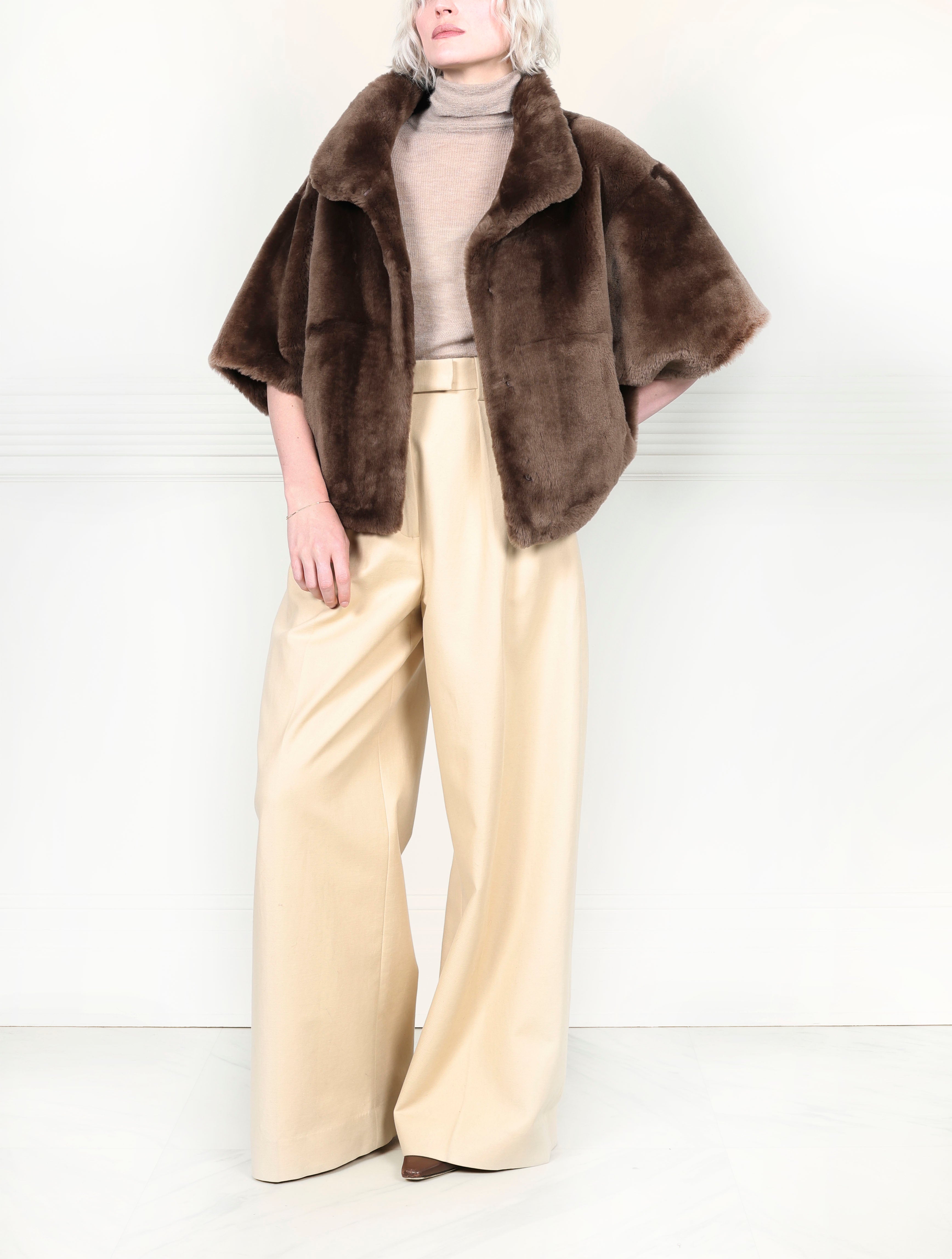 The Errika Smooth Shearling Jacket