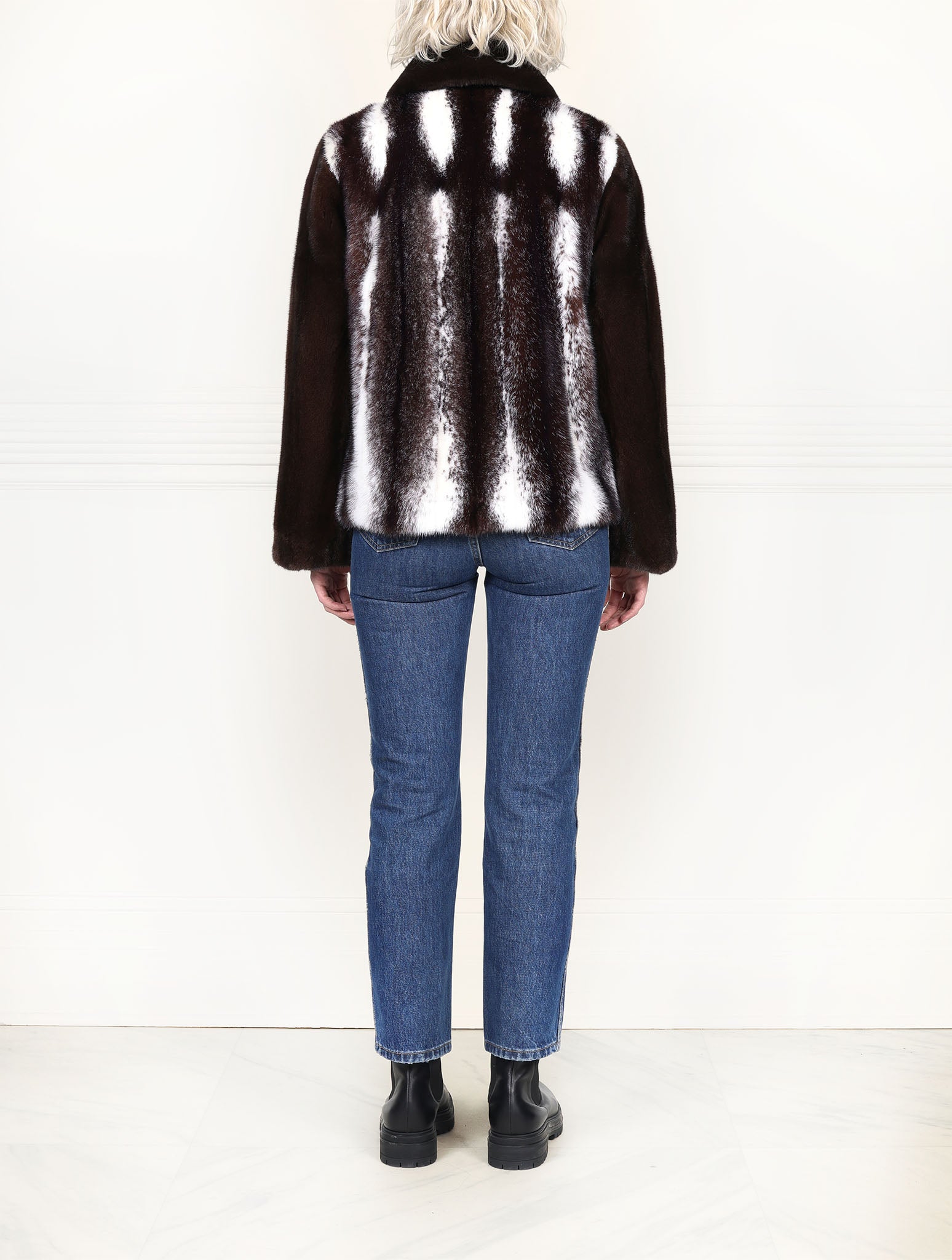 The Isla Cross Mink Fur Jacket