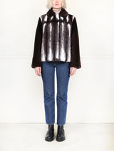 The Isla Cross Mink Fur Jacket