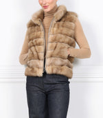 The Eliana Golden Sable Zip Vest