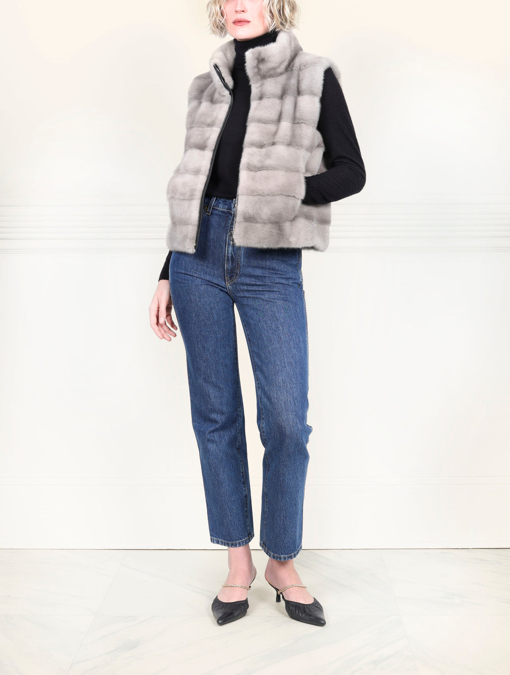 The Nina Storm Mink Fur Vest