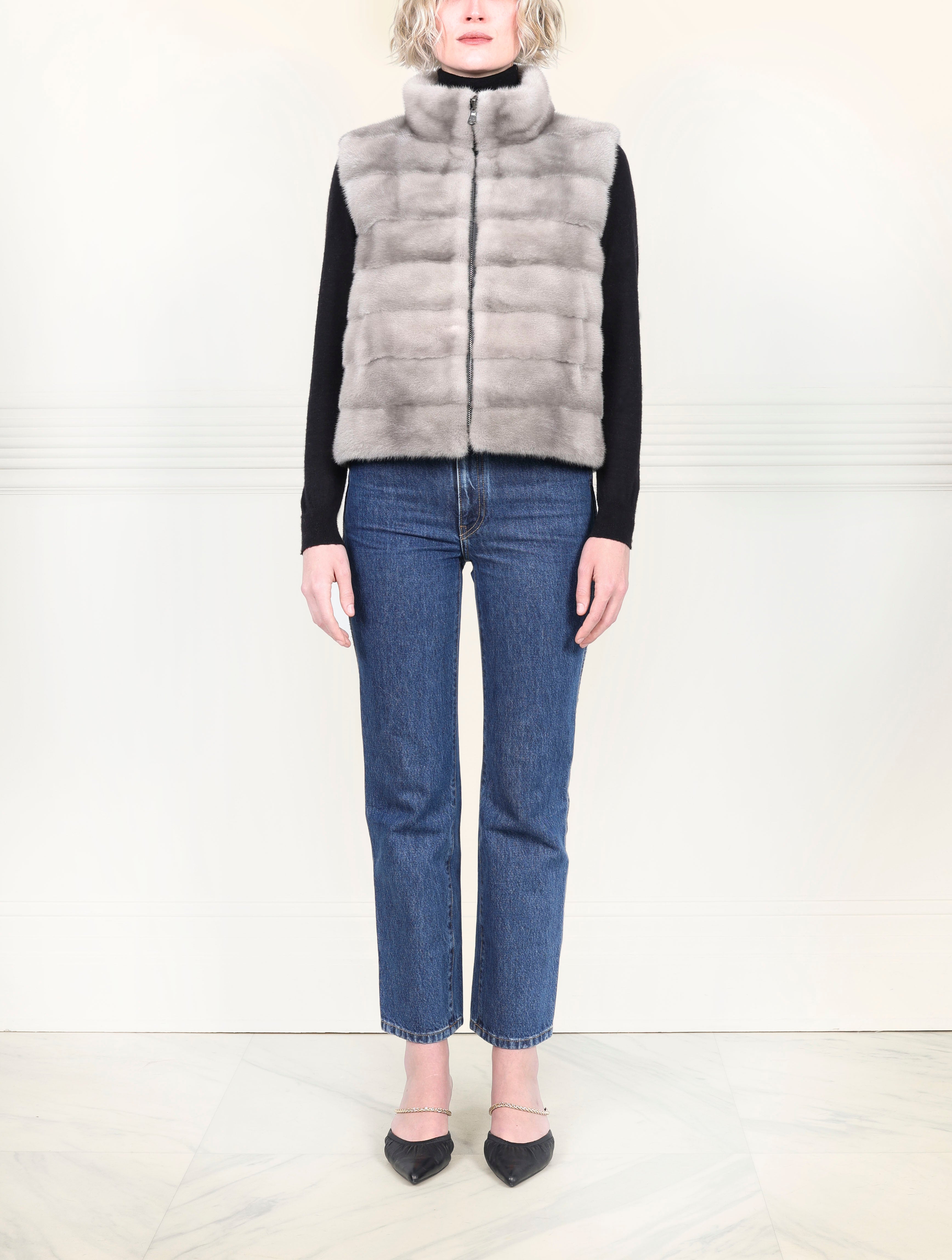 The Nina Storm Mink Fur Vest