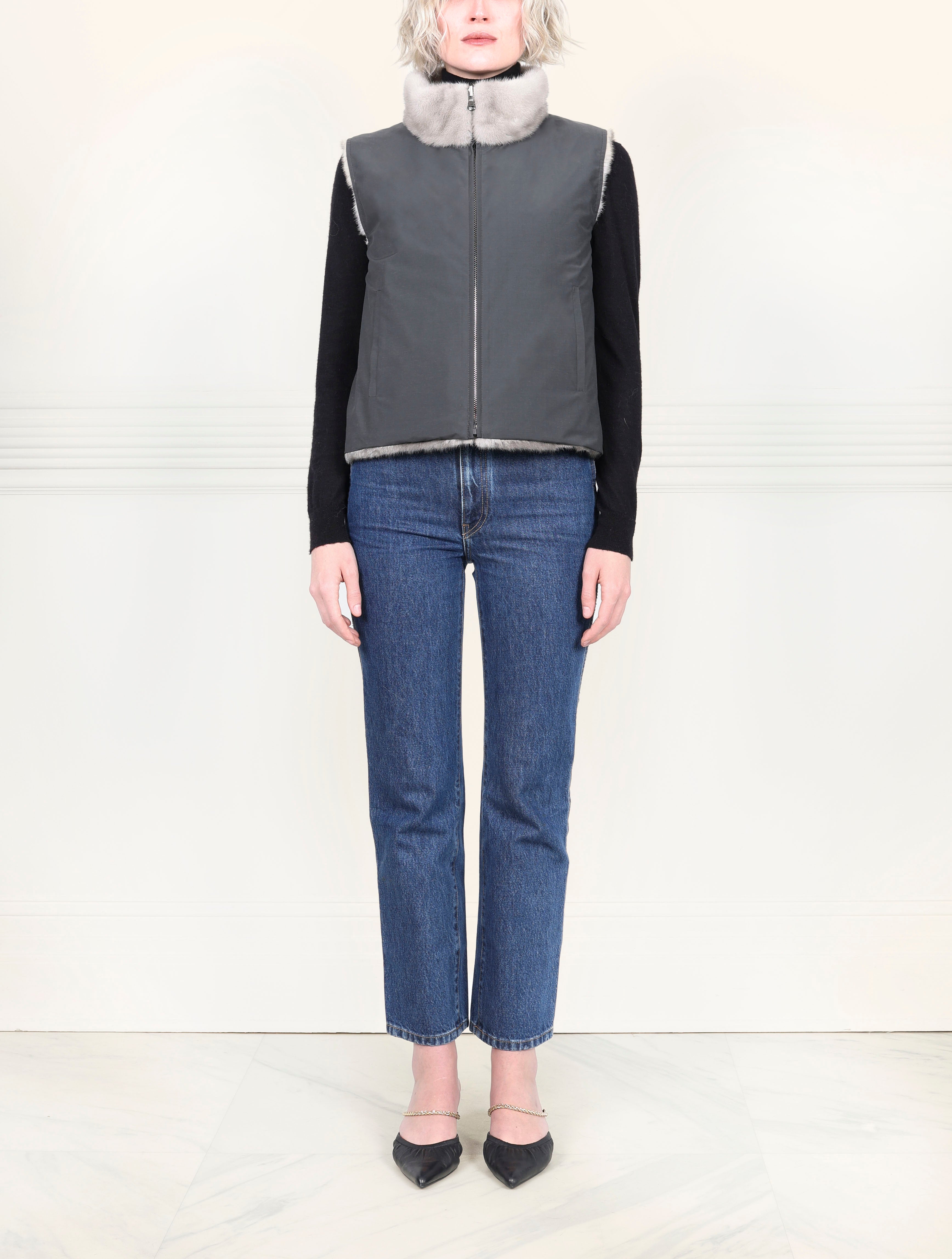 The Nina Storm Mink Fur Vest