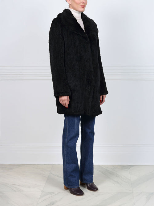 The Rebecca Knitted Fur Coat