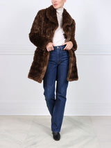 The Zig Zag Knitted Fur Coat