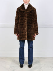 The Zig Zag Knitted Fur Coat